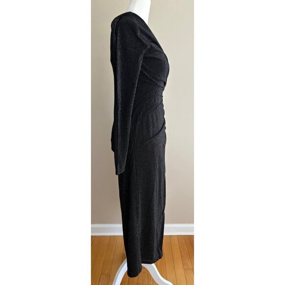 REVOLVE Song of Style NWT Wilbur Midi Dress in Black Metallic Size Medium - Picture 5 of 13